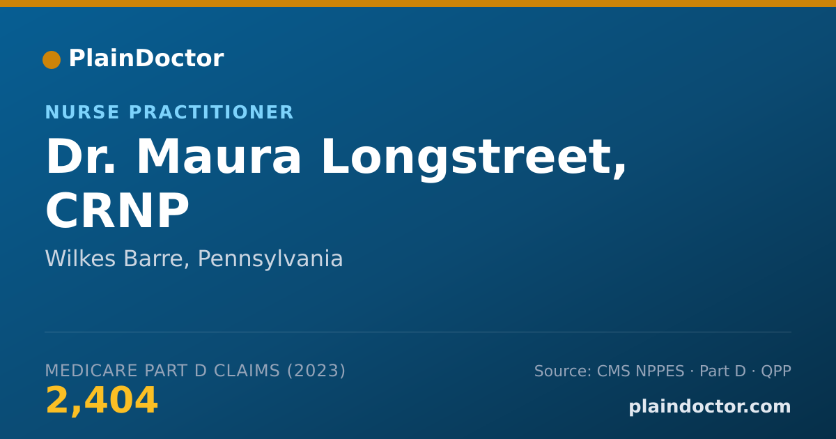 Shareable card for Maura Longstreet, CRNP - Nurse Practitioner, Wilkes Barre, PA