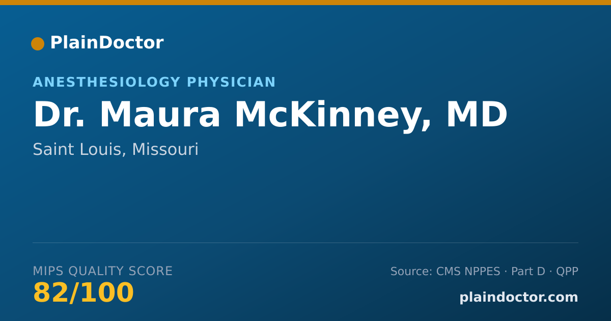 Shareable card for Maura McKinney, MD - Anesthesiology Physician, Saint Louis, MO