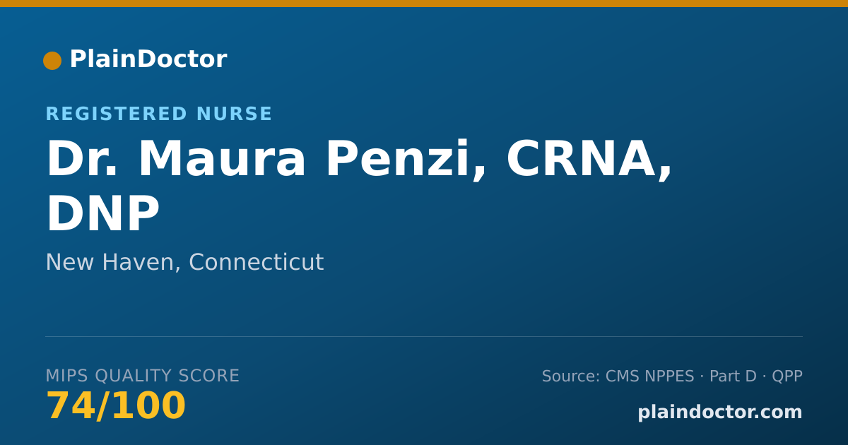 Shareable card for Maura Penzi, CRNA, DNP - Registered Nurse, New Haven, CT