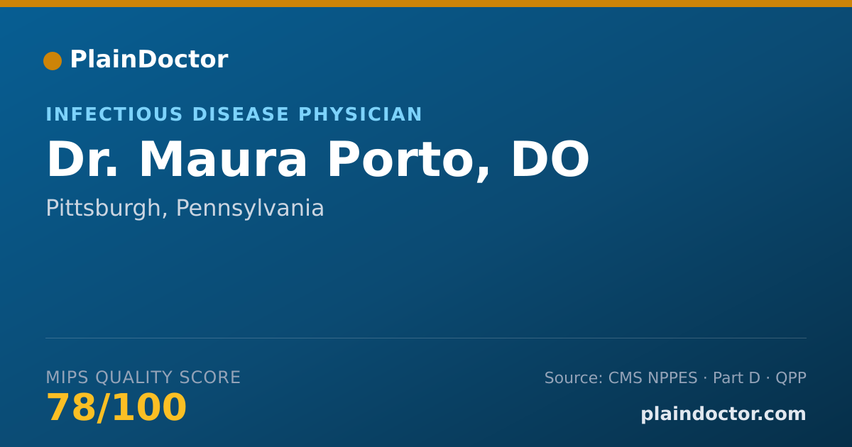 Shareable card for Maura Porto, DO - Infectious Disease Physician, Pittsburgh, PA