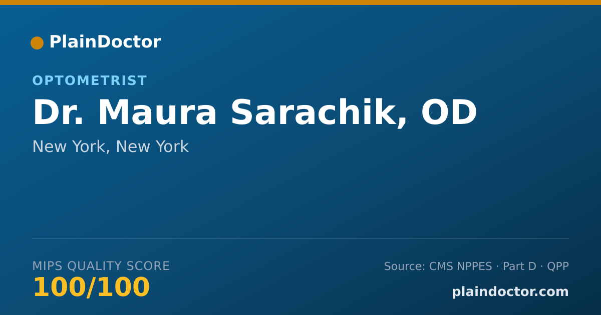 Shareable card for Maura Sarachik, OD - Optometrist, New York, NY