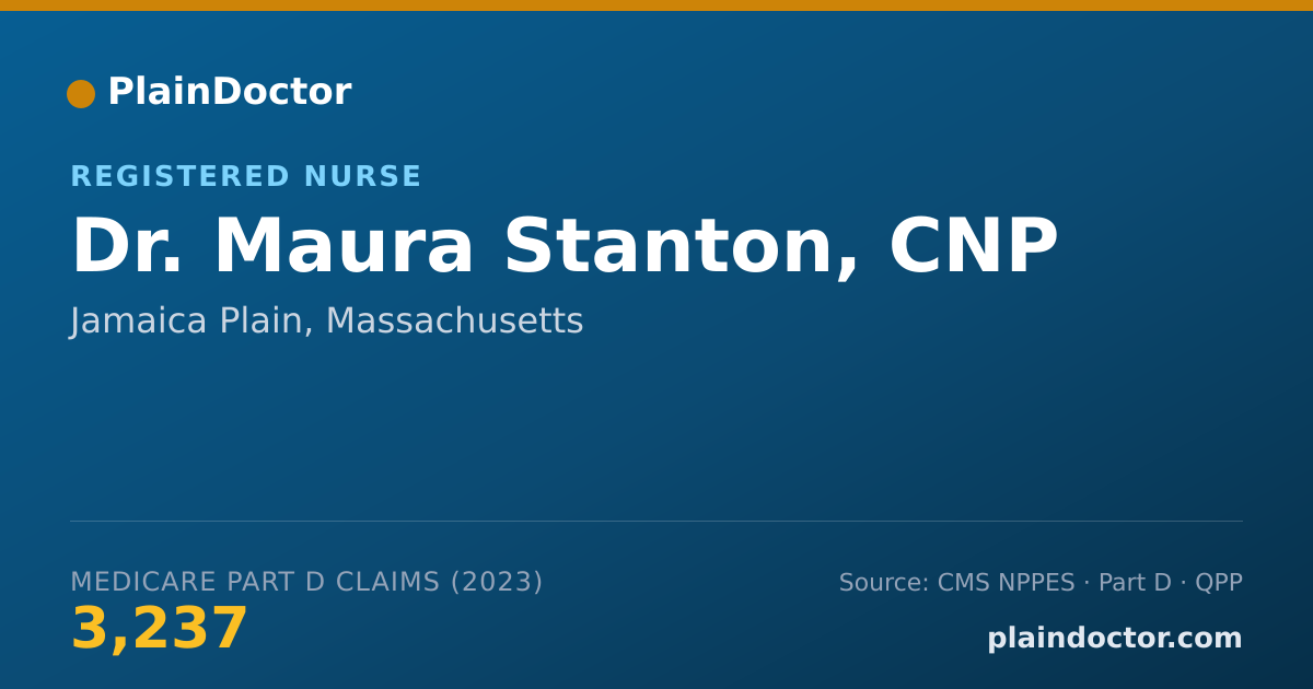 Shareable card for Maura Stanton, CNP - Registered Nurse, Jamaica Plain, MA