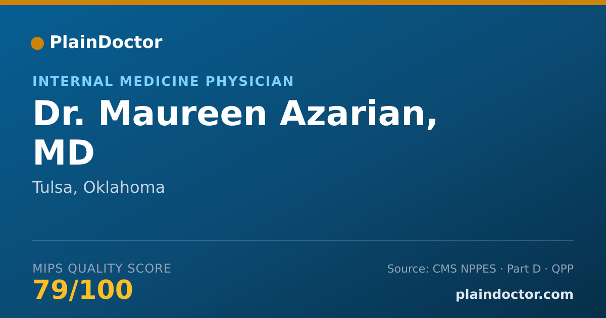 Shareable card for Maureen Azarian, MD - Internal Medicine Physician, Tulsa, OK