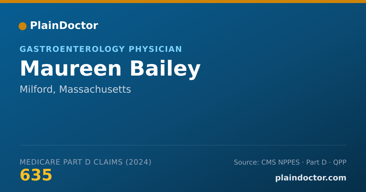 Shareable card for Maureen Bailey - Gastroenterology Physician, Milford, MA