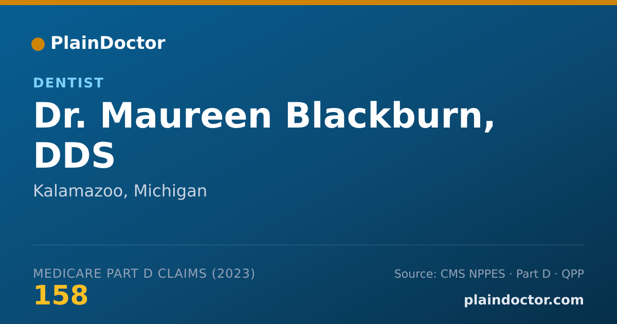 Shareable card for Maureen Blackburn, DDS - Dentist, Kalamazoo, MI