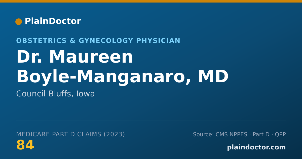 Shareable card for Maureen Boyle-Manganaro, MD - Obstetrics & Gynecology Physician, Council Bluffs, IA