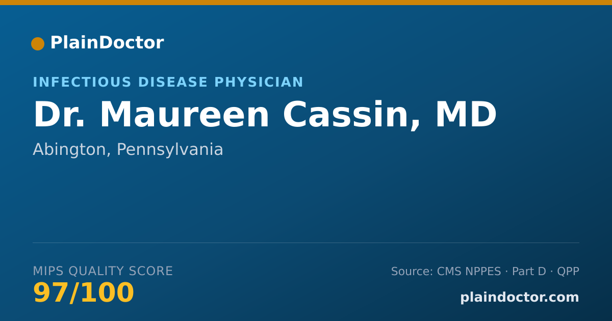 Shareable card for Maureen Cassin, MD - Infectious Disease Physician, Abington, PA