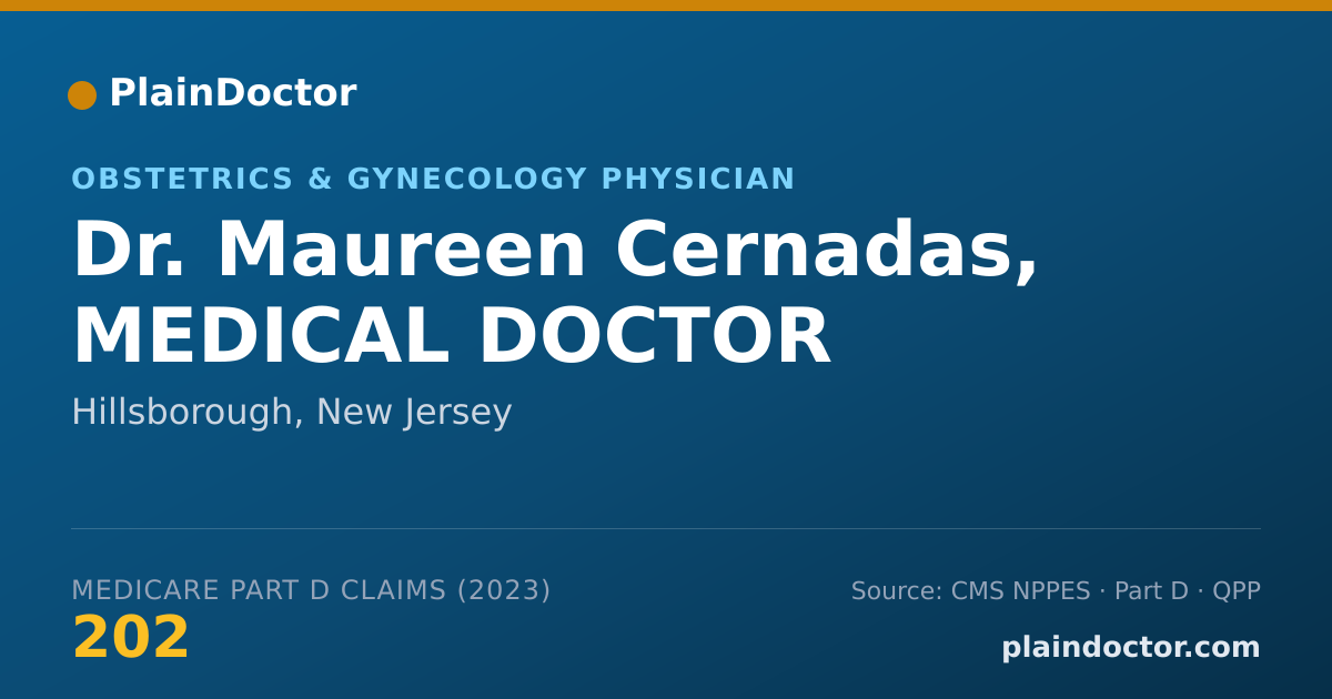 Shareable card for Maureen Cernadas, MEDICAL DOCTOR - Obstetrics & Gynecology Physician, Hillsborough, NJ