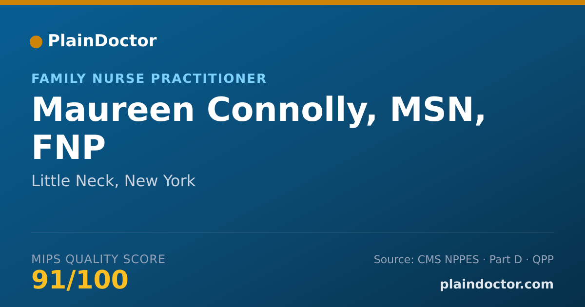 Shareable card for Maureen Connolly, MSN, FNP - Family Nurse Practitioner, Little Neck, NY