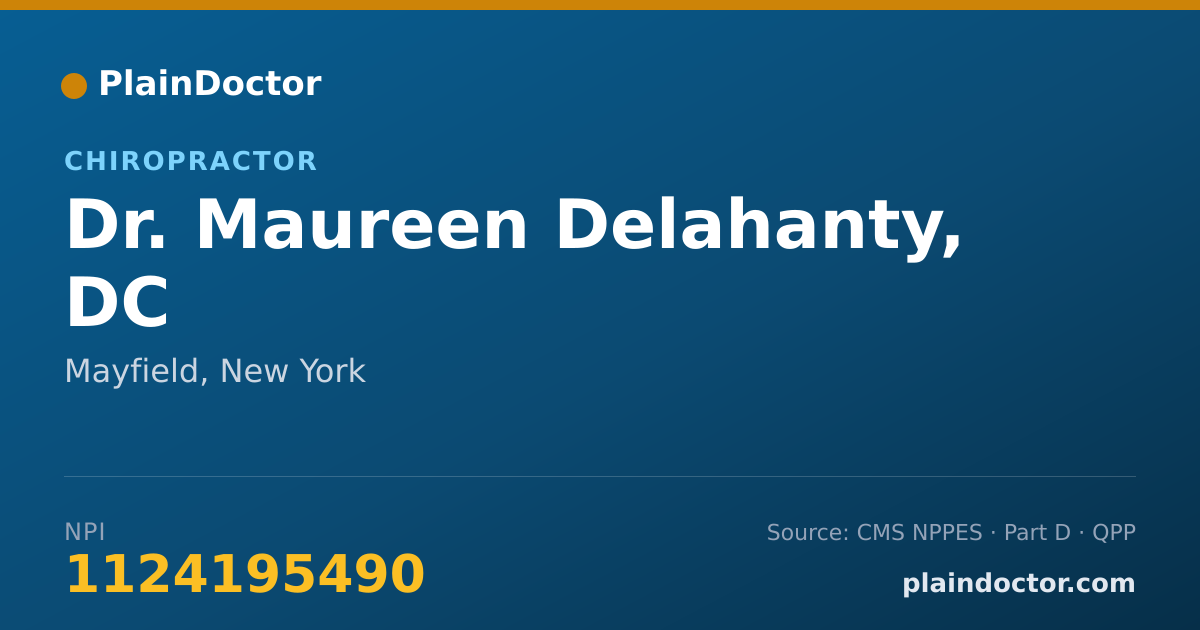 Shareable card for Maureen Delahanty, DC - Chiropractor, Mayfield, NY