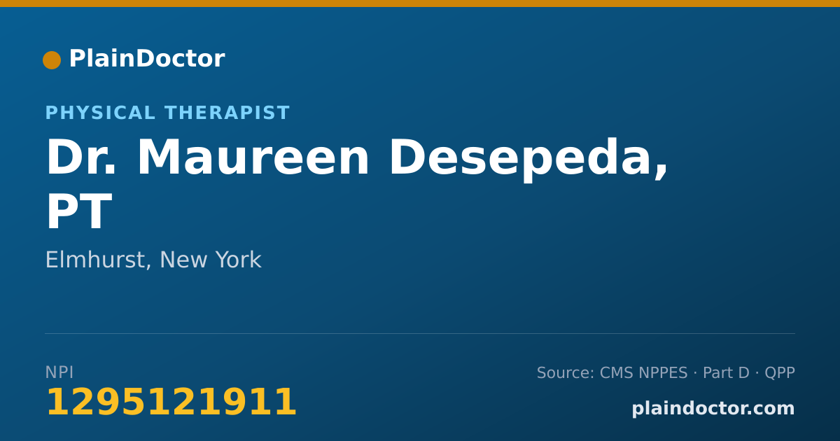 Shareable card for Maureen Desepeda, PT - Physical Therapist, Elmhurst, NY