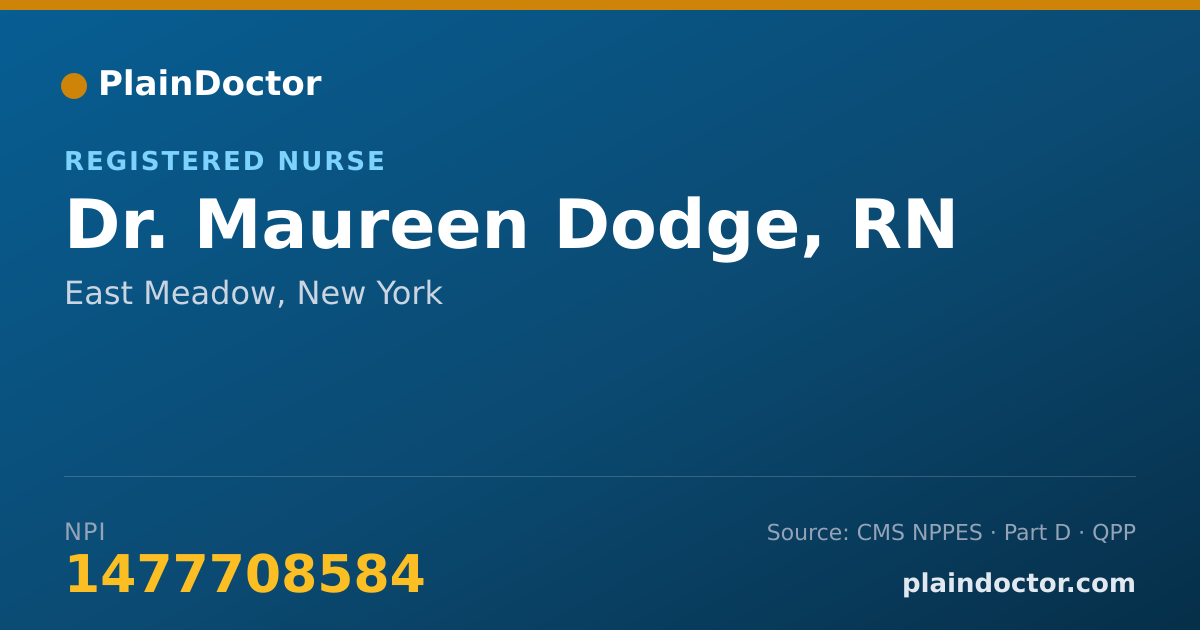 Shareable card for Maureen Dodge, RN - Registered Nurse, East Meadow, NY