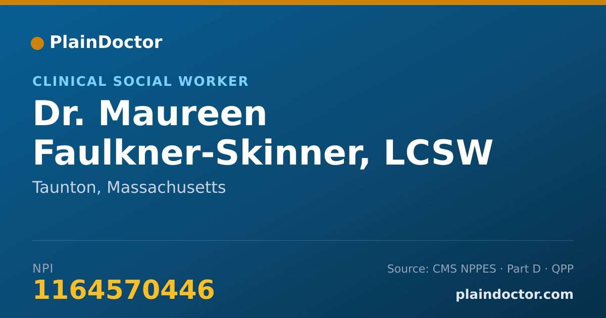 Shareable card for Maureen Faulkner-Skinner, LCSW - Clinical Social Worker, Taunton, MA