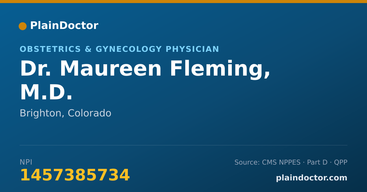 Shareable card for Maureen Fleming, M.D. - Obstetrics & Gynecology Physician, Brighton, CO