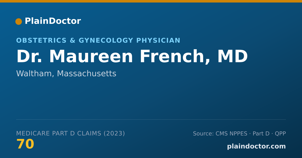 Shareable card for Maureen French, MD - Obstetrics & Gynecology Physician, Waltham, MA