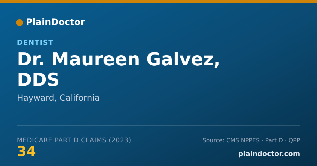 Shareable card for Maureen Galvez, DDS - Dentist, Hayward, CA