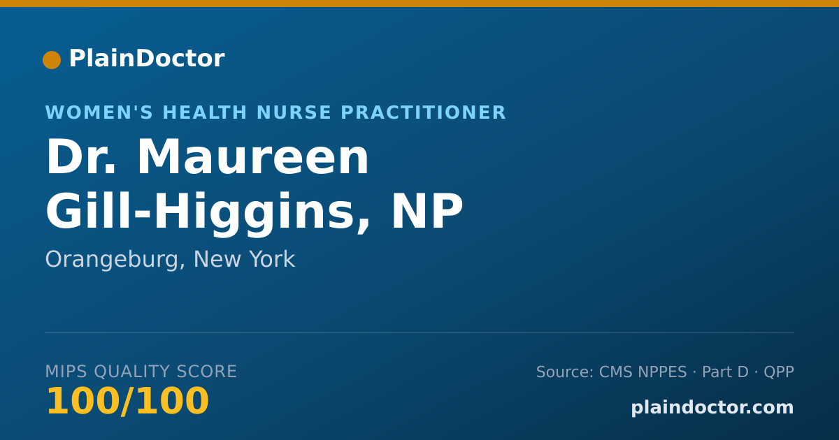 Shareable card for Maureen Gill-Higgins, NP - Women's Health Nurse Practitioner, Orangeburg, NY