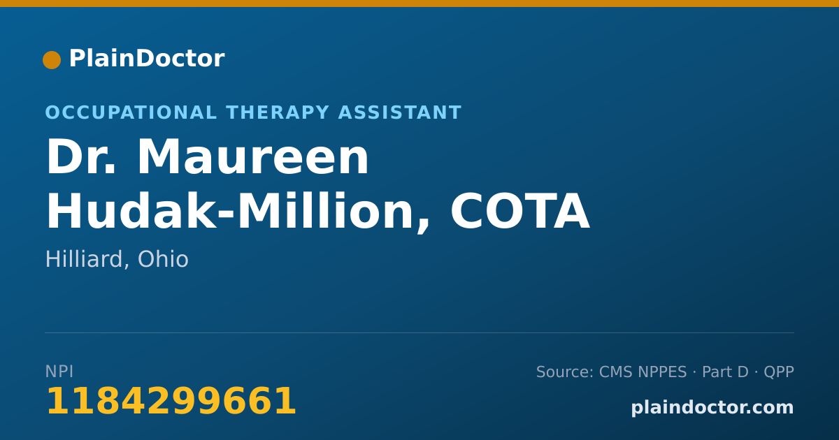Shareable card for Maureen Hudak-Million, COTA - Occupational Therapy Assistant, Hilliard, OH