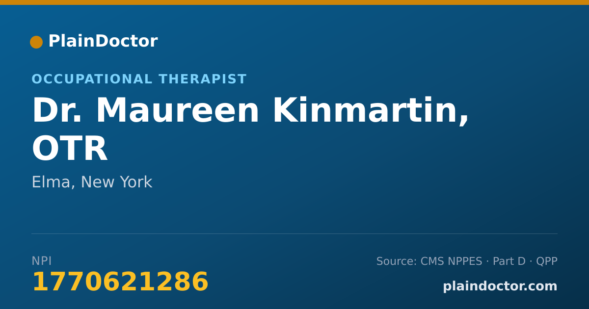 Shareable card for Maureen Kinmartin, OTR - Occupational Therapist, Elma, NY
