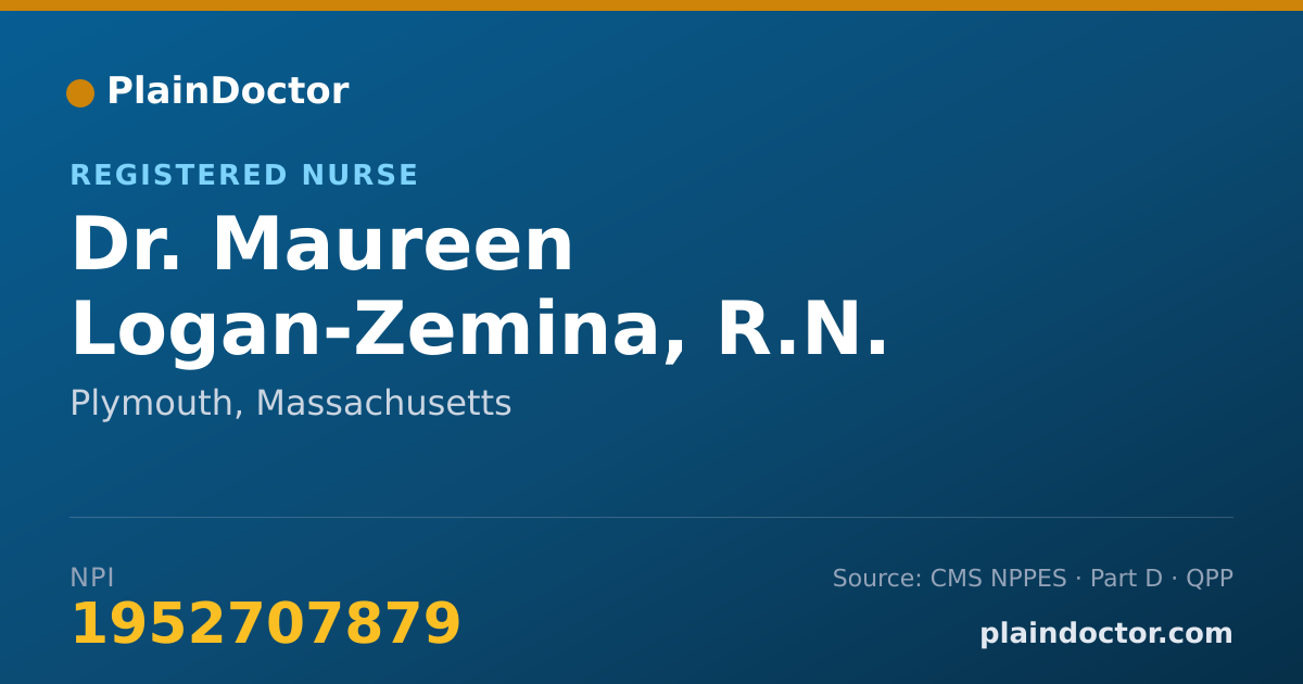 Shareable card for Maureen Logan-Zemina, R.N. - Registered Nurse, Plymouth, MA