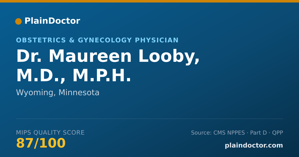 Shareable card for Maureen Looby, M.D., M.P.H. - Obstetrics & Gynecology Physician, Wyoming, MN