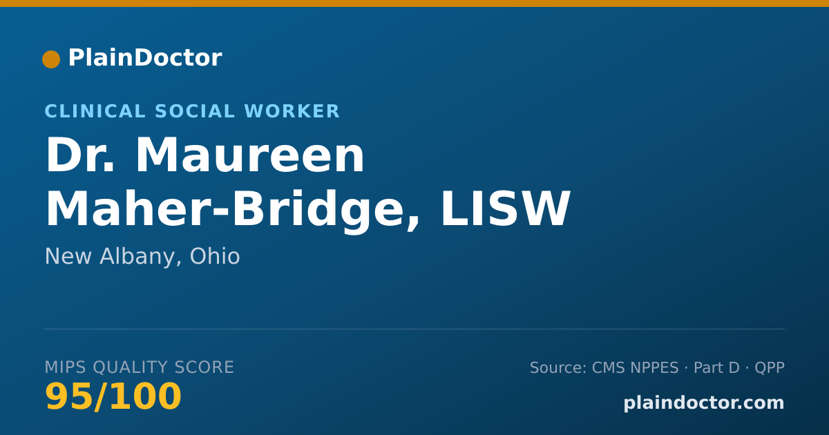 Shareable card for Maureen Maher-Bridge, LISW - Clinical Social Worker, New Albany, OH