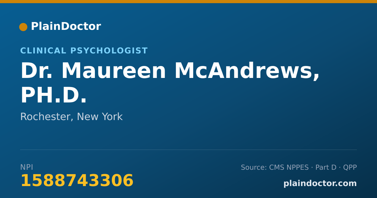 Shareable card for Maureen McAndrews, PH.D. - Clinical Psychologist, Rochester, NY