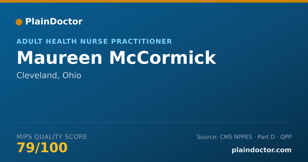 Shareable card for Maureen McCormick - Adult Health Nurse Practitioner, Cleveland, OH