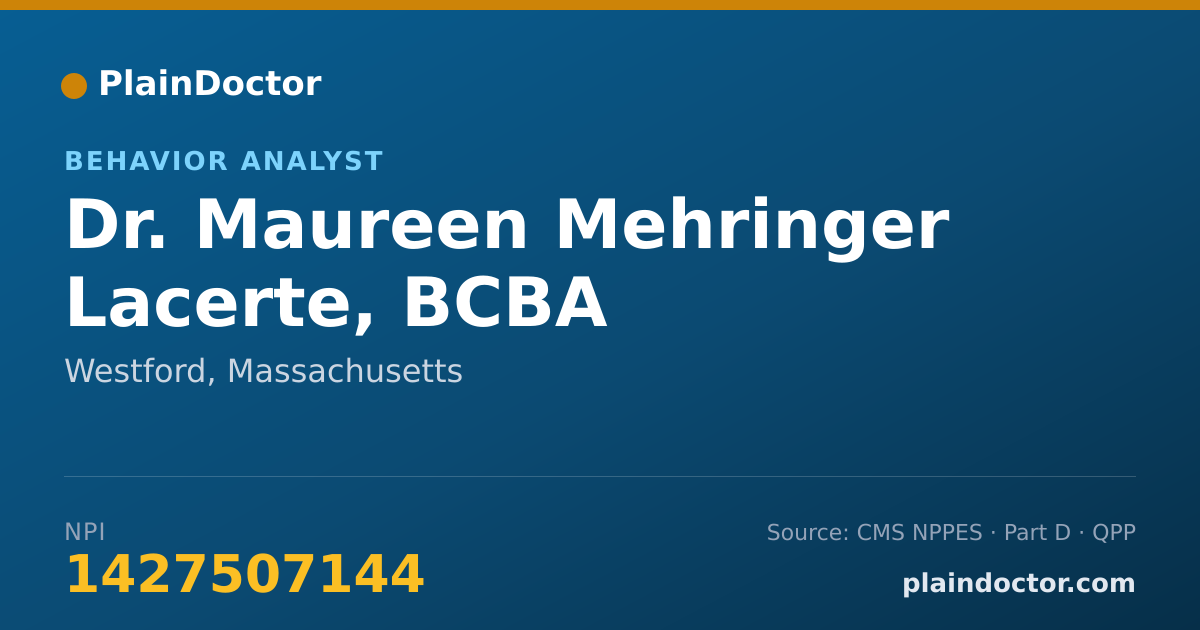 Shareable card for Maureen Mehringer Lacerte, BCBA - Behavior Analyst, Westford, MA