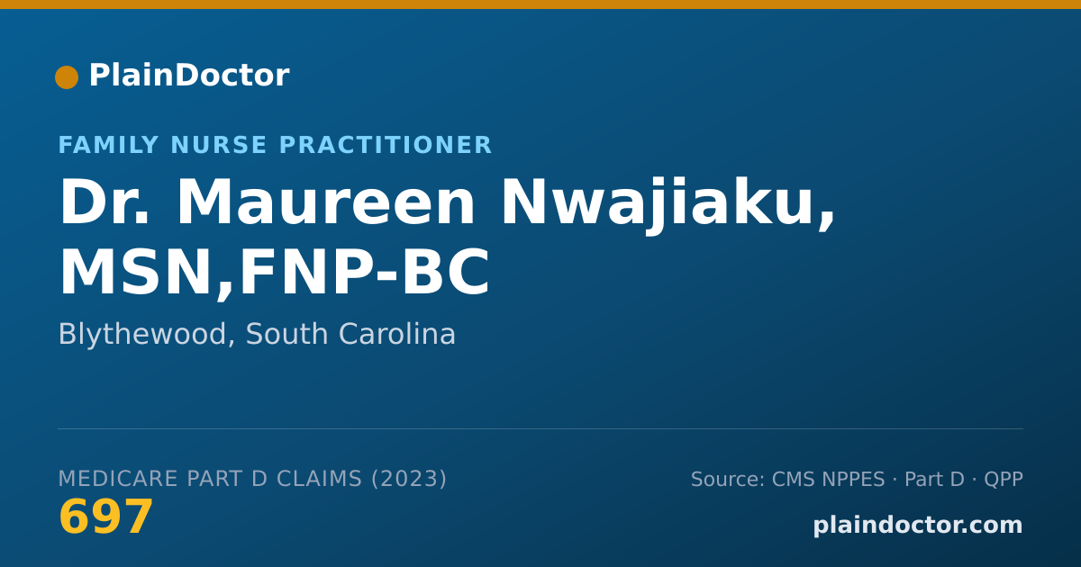 Shareable card for Maureen Nwajiaku, MSN,FNP-BC - Family Nurse Practitioner, Blythewood, SC