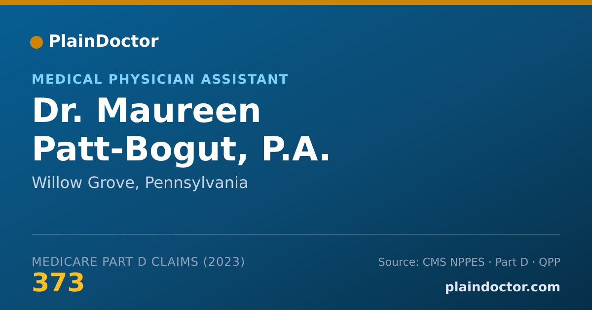 Shareable card for Maureen Patt-Bogut, P.A. - Medical Physician Assistant, Willow Grove, PA