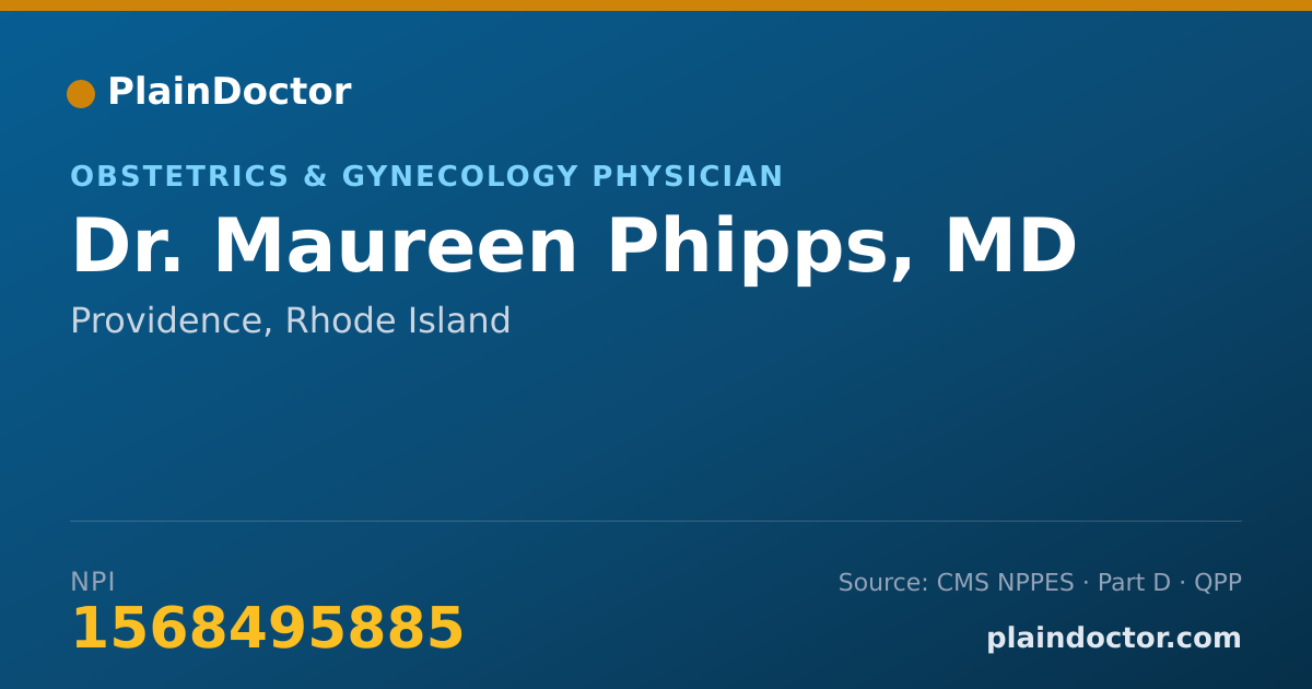 Shareable card for Maureen Phipps, MD - Obstetrics & Gynecology Physician, Providence, RI