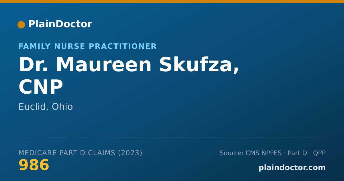 Shareable card for Maureen Skufza, CNP - Family Nurse Practitioner, Euclid, OH