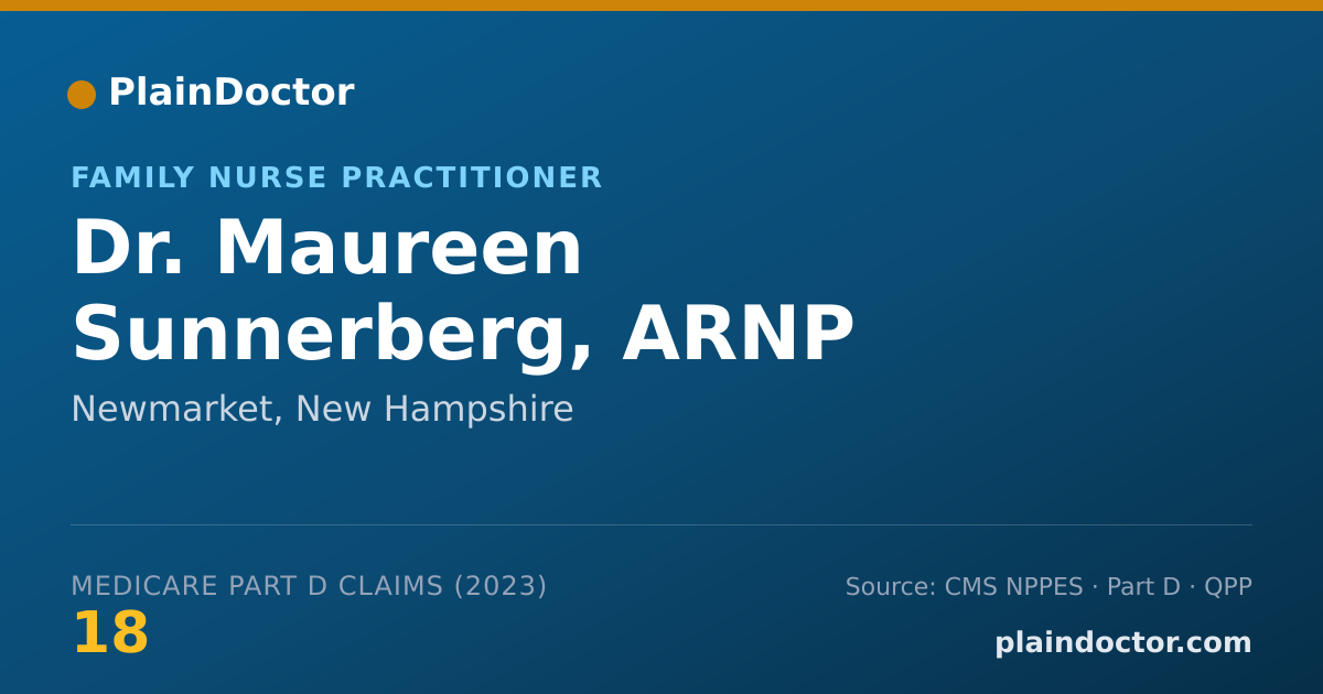 Shareable card for Maureen Sunnerberg, ARNP - Family Nurse Practitioner, Newmarket, NH
