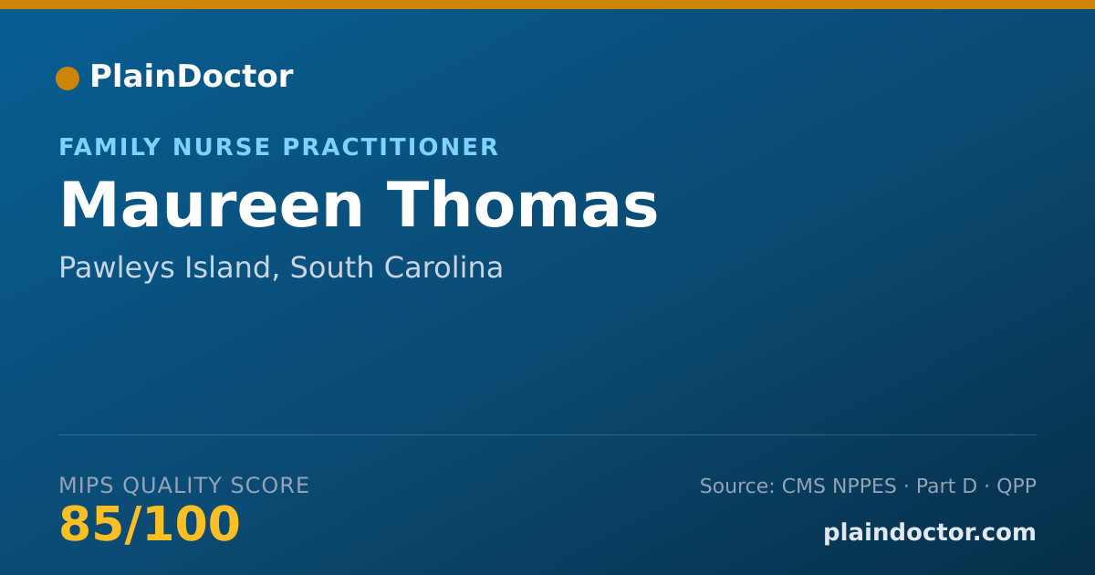 Shareable card for Maureen Thomas - Family Nurse Practitioner, Pawleys Island, SC