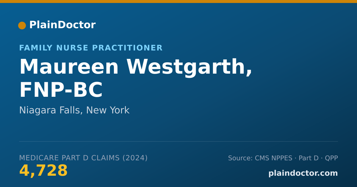 Shareable card for Maureen Westgarth, FNP-BC - Registered Nurse, Niagara Falls, NY
