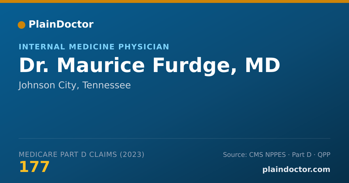 Shareable card for Maurice Furdge, MD - Internal Medicine Physician, Johnson City, TN