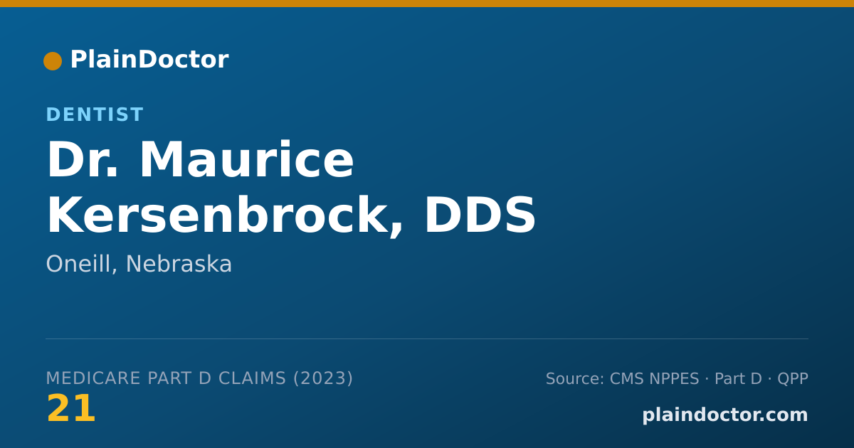 Shareable card for Maurice Kersenbrock, DDS - Dentist, Oneill, NE