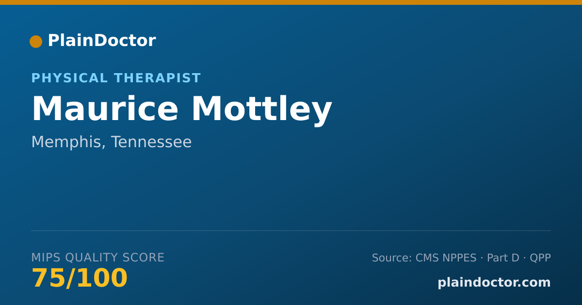 Shareable card for Maurice Mottley - Physical Therapist, Memphis, TN