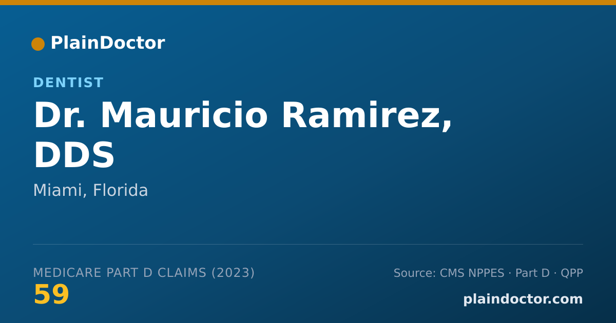 Shareable card for Mauricio Ramirez, DDS - Dentist, Miami, FL