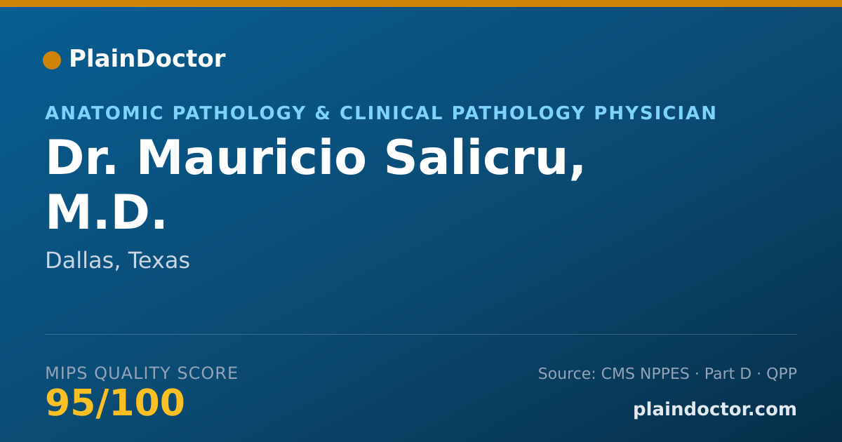 Shareable card for Mauricio Salicru, M.D. - Anatomic Pathology & Clinical Pathology Physician, Dallas, TX