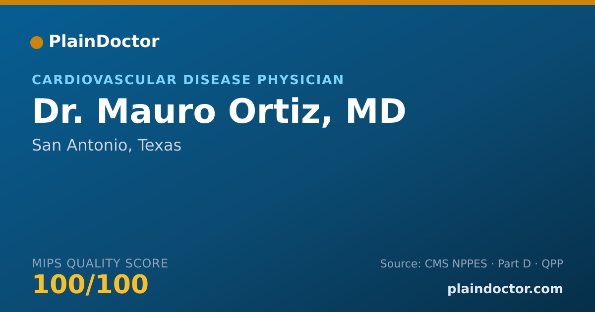 Shareable card for Mauro Ortiz, MD - Cardiovascular Disease Physician, San Antonio, TX