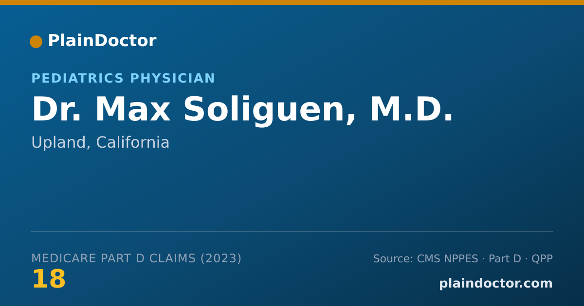 Shareable card for Max Soliguen, M.D. - Pediatrics Physician, Upland, CA