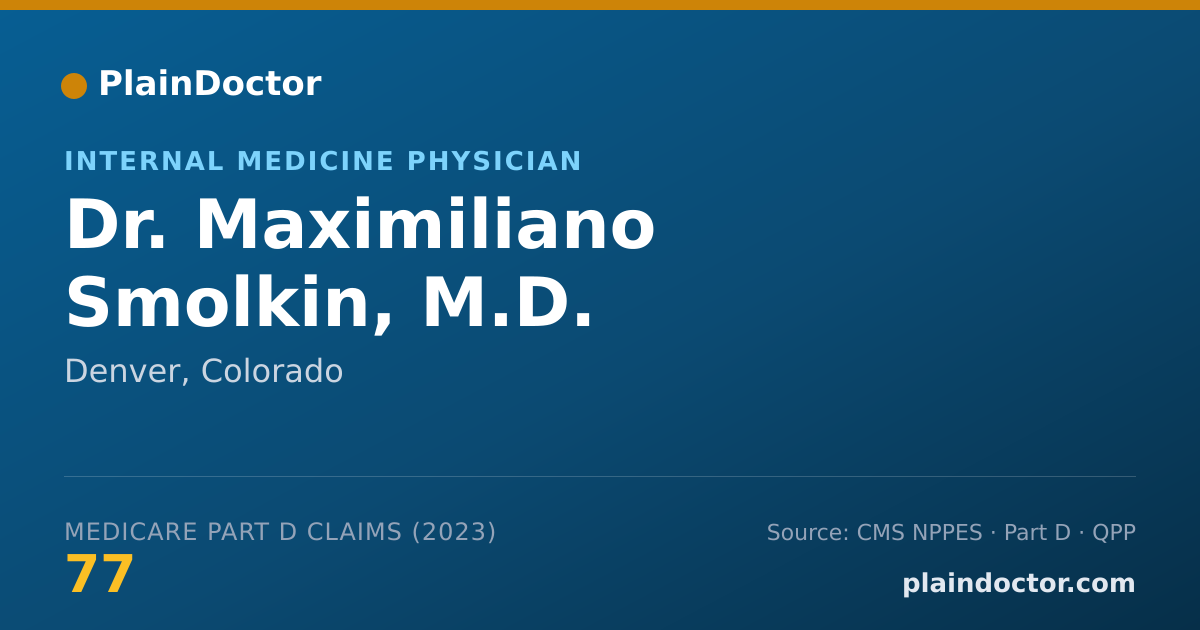 Shareable card for Maximiliano Smolkin, M.D. - Internal Medicine Physician, Denver, CO