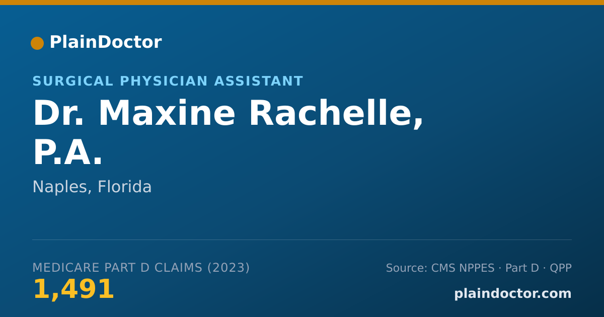 Shareable card for Maxine Rachelle, P.A. - Surgical Physician Assistant, Naples, FL