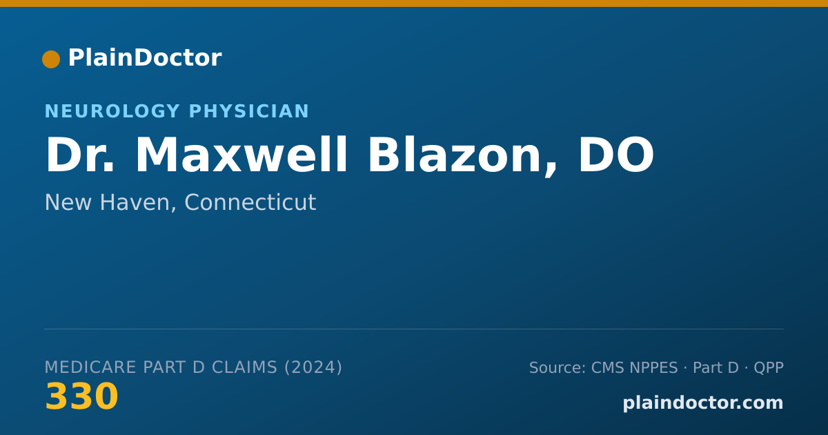 Shareable card for Maxwell Blazon, DO - Student in an Organized Health Care Education/Training Program, New Haven, CT