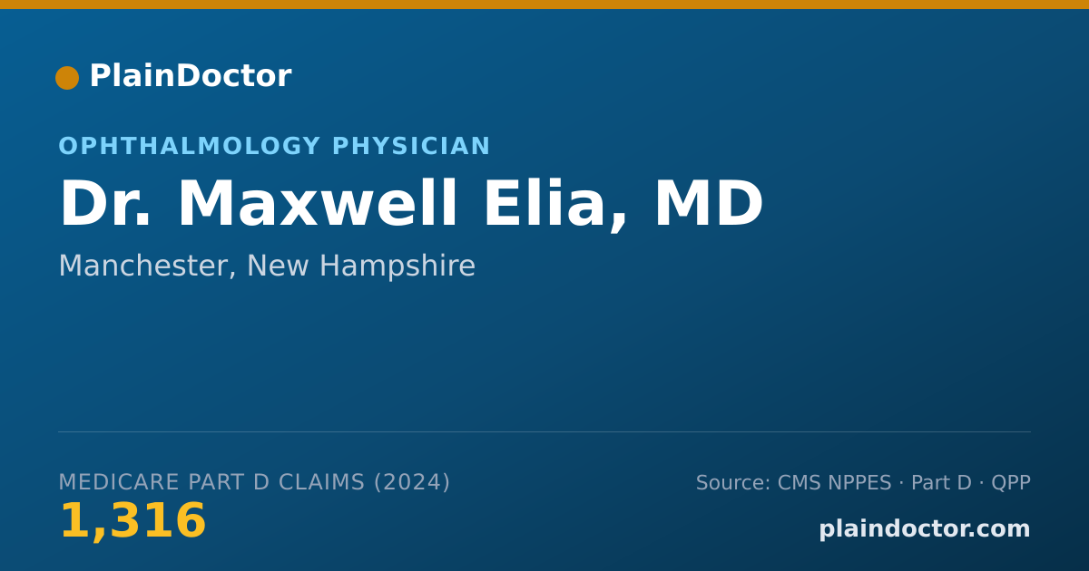 Shareable card for Maxwell Elia, MD - Retina Specialist (Ophthalmology) Physician, Manchester, NH