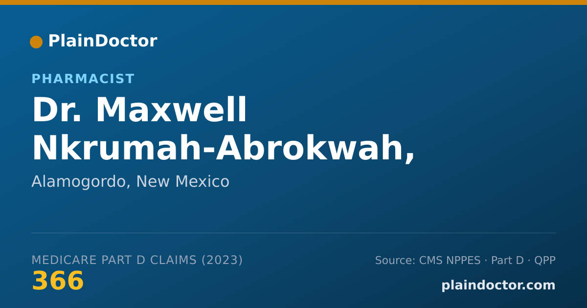 Shareable card for Maxwell Nkrumah-Abrokwah, PHARMD - Pharmacist, Alamogordo, NM