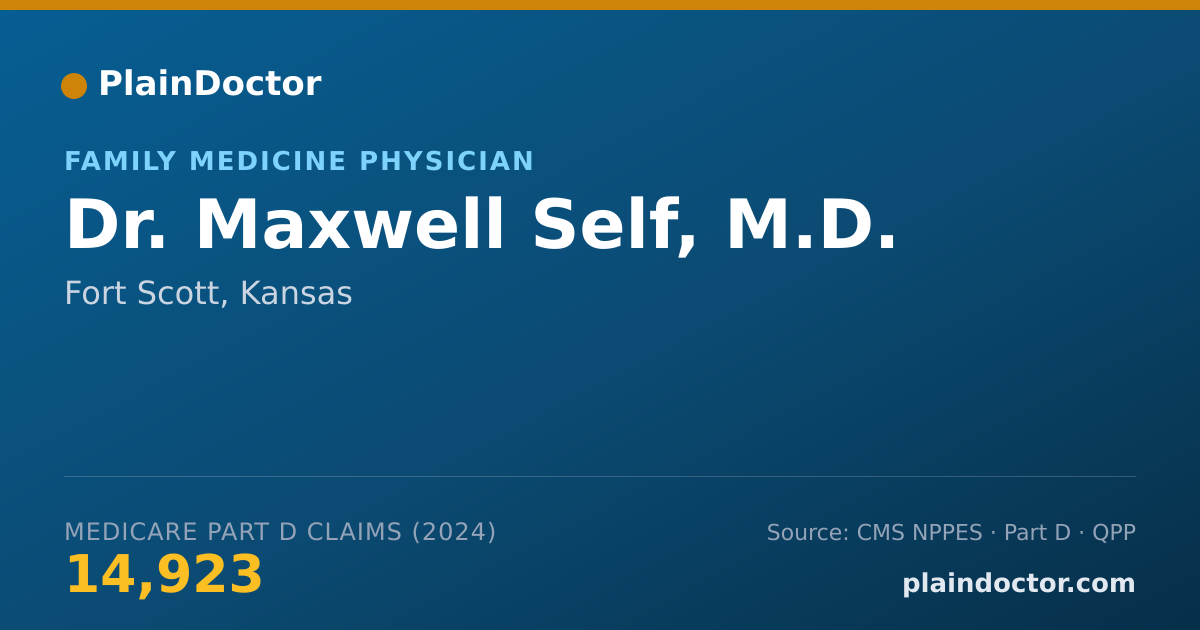 Shareable card for Maxwell Self, M.D. - Family Medicine Physician, Fort Scott, KS