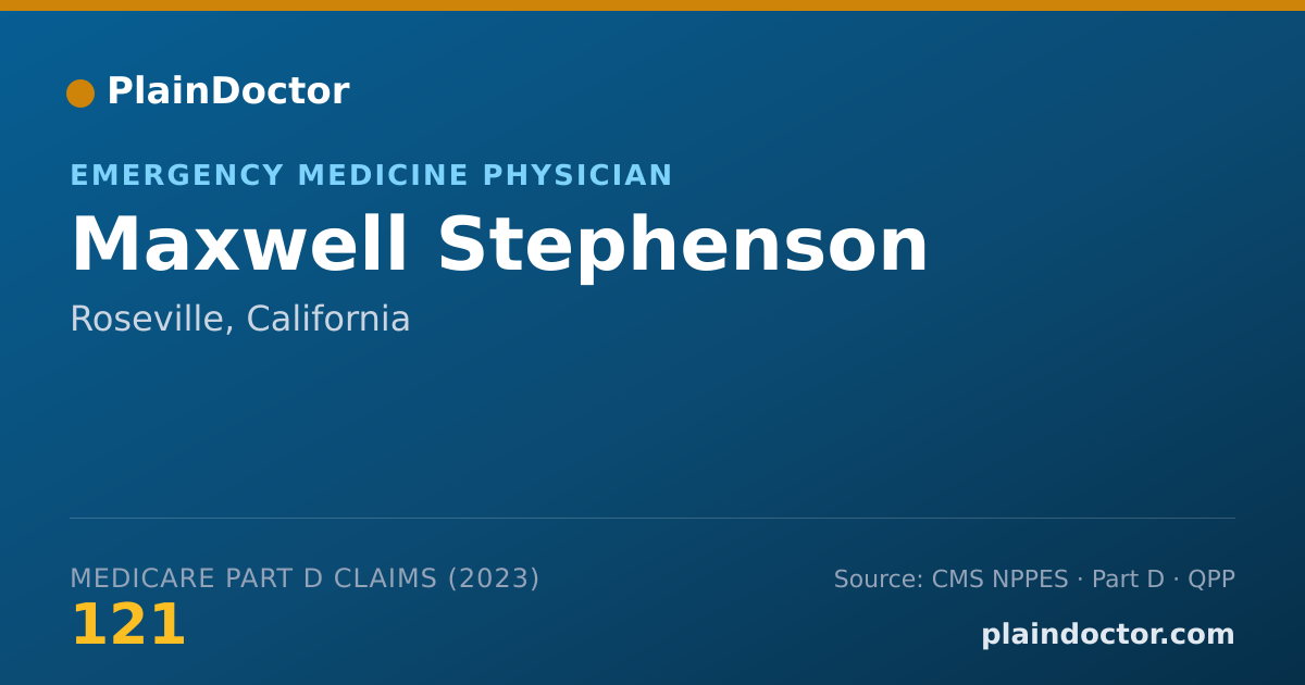 Shareable card for Maxwell Stephenson - Emergency Medicine Physician, Roseville, CA